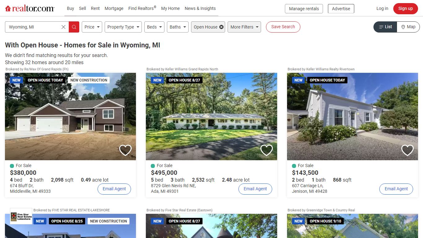 With Open House - Homes for Sale in Wyoming, MI | realtor.com®